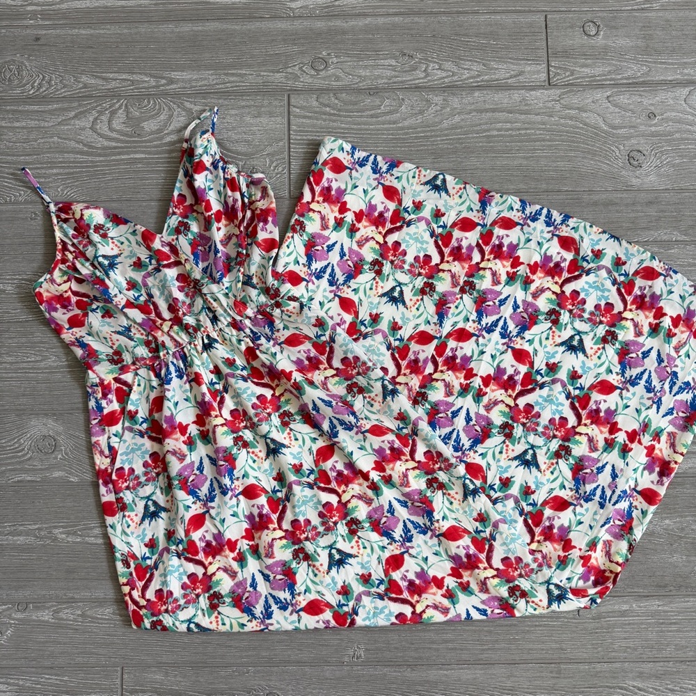 Yumi Kim Cleo White Spring Floral Silky Maxi Dress XS